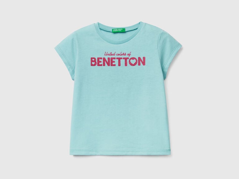 (image for) benetton it saldi T-shirt in cotone bio con stampa codice sconto benetton